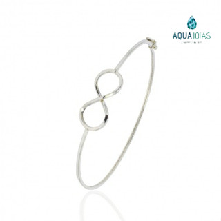 Bracelete prata 925 infinito moda feminina