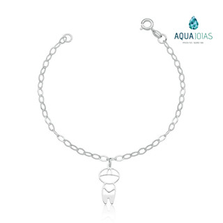 Pulseira Prata 925 Pingente Menino