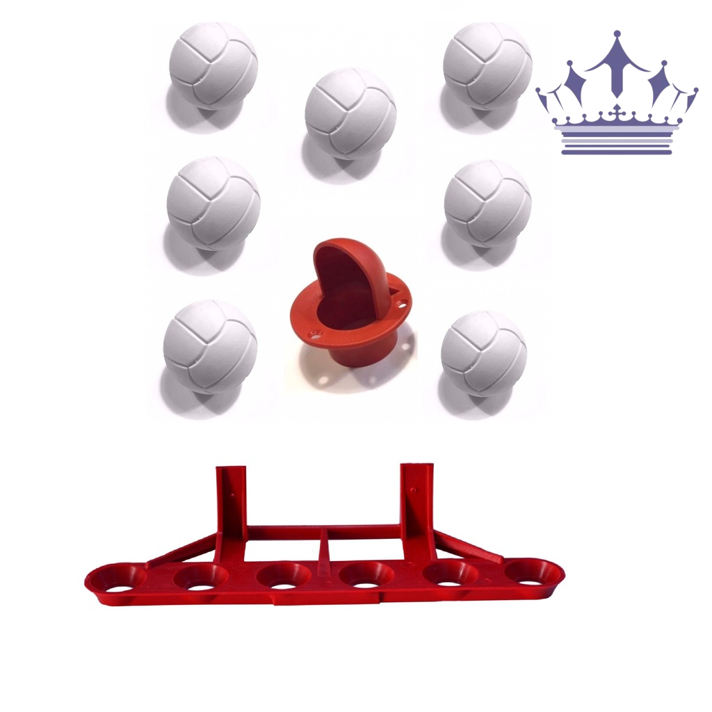 Bolas De Pebolim + Suporte + Cachimbo Pebolim Totó Pacau