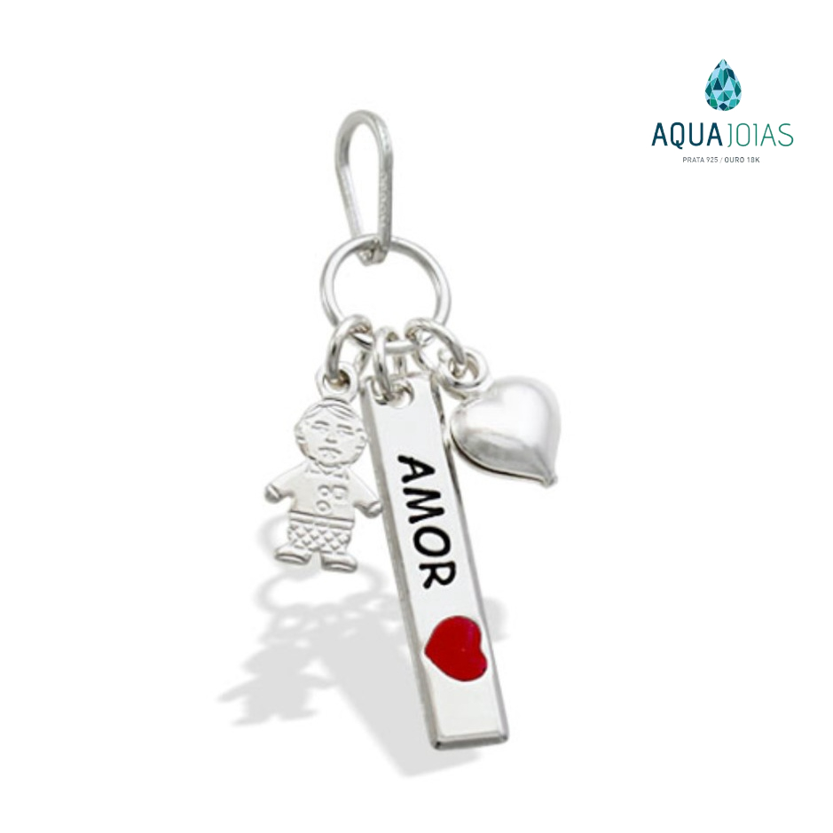 Pingente Patua amor e filho Prata 925