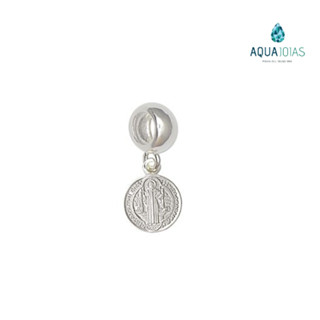 Berloque São Bento prata 925 12mm x 12mm
