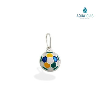 Pingente bola de futebol brasil copa do mundo prata 925