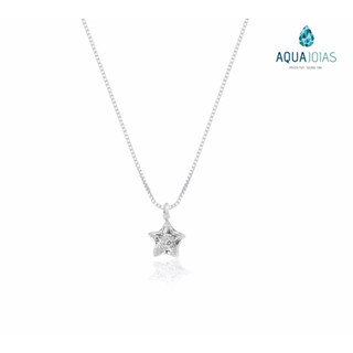 Colar ponto de Luz 45cm estrela prata 925