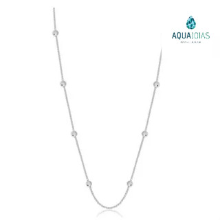 Corrente bolinha veneziana 50cm prata 925