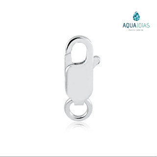 Prata 925 Feche Mosquetão Acabamento Resistente 11mm Tam: M