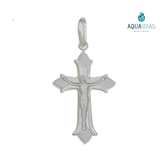 Pingente crucifixo médio 20x30mm prata 925 - Fashion Accessories