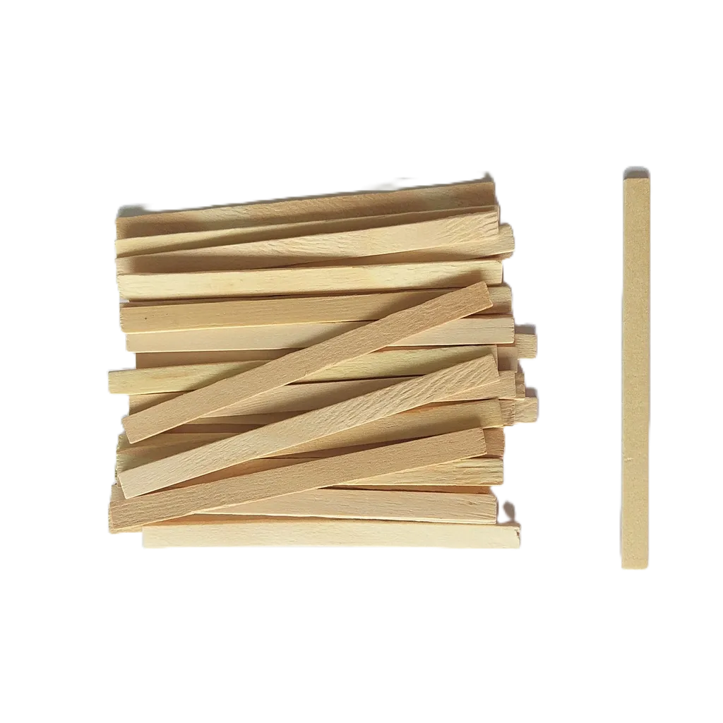 Palito de picolé ponta quadrada kit com 1.000 unidades