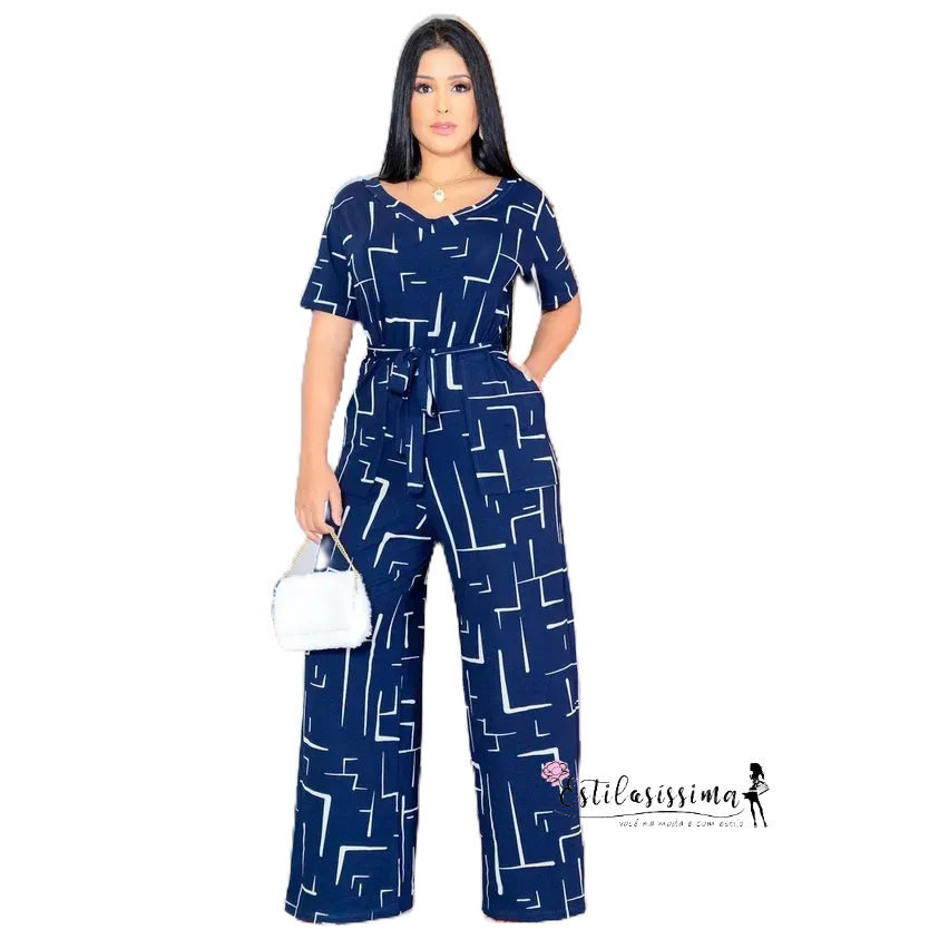 Macacao Saruel Com Manga Curta Com Cintinho Longo Max Feminino Bolsos Viscolycra Soltinho Evangelico Roupas Femininas 38 ao 46