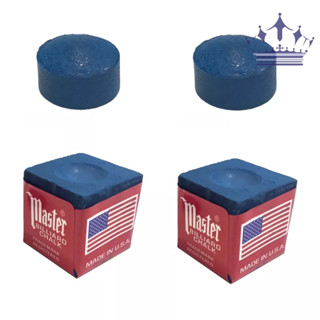 Duas Solas Master + 2 Giz Master Azul Profissional p/ Bilhar / Sinuca