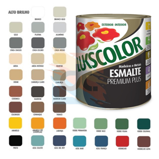 Tinta Esmalte Sintético Lukscolor Premium Alto Brilho 900ml Escolha Sua Cor em Oferta na Shopee