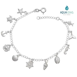 Pulseira elementos mar - prata 925
