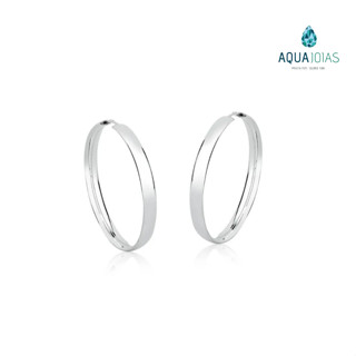 Argola prata 925 redonda 22mm pequena