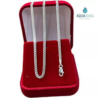 Corrente grumet escama de peixe 60cm 2,4mm italiana prata 925