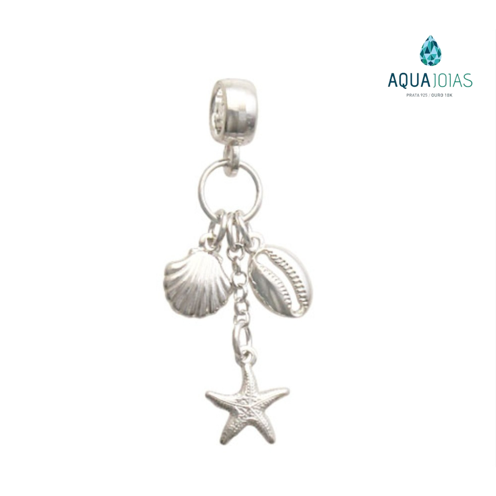 Berloque Elementos do mar prata 925 em Oferta na Shopee