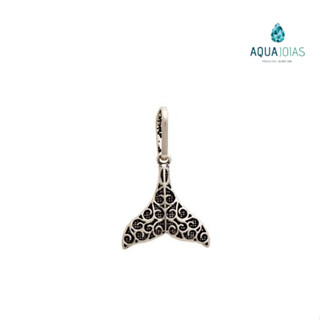 Pingente rabo baleia médio 14mm x 14mm prata 925 de bali
