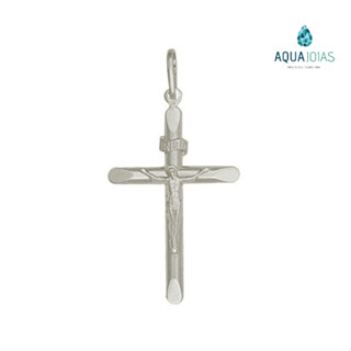 Pingente crucifixo cruz com cristo 29mm prata 925