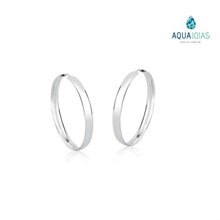 Brinco argola redonda larga 3,2cm