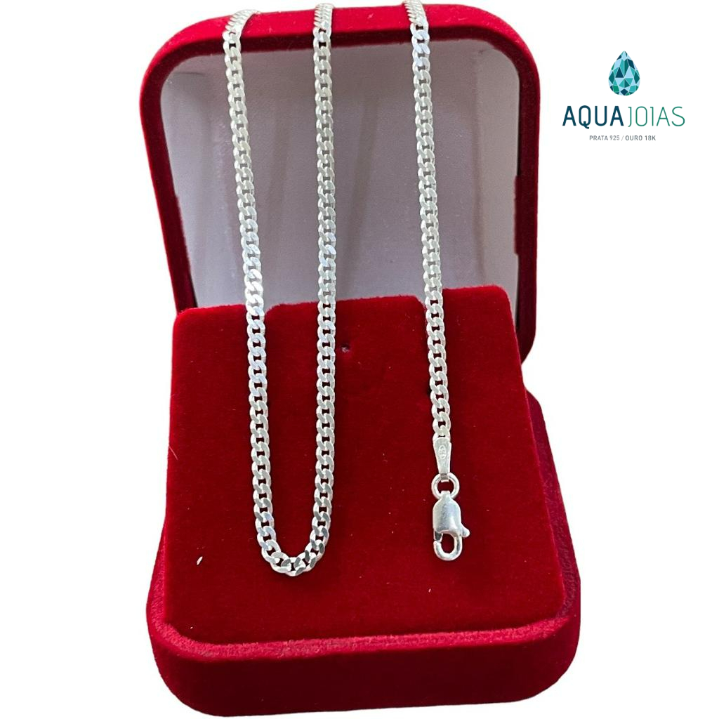Corrente Grumet 70cm 2mm prata 925 - Fashion Accessories