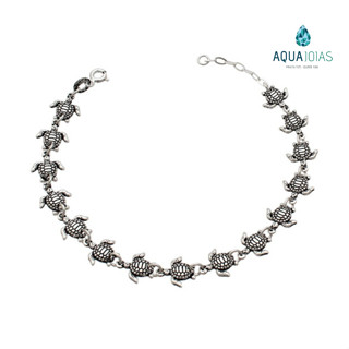 Pulseira Bali Tartarugas em Prata 925