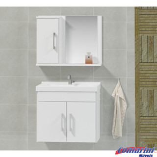 Conjunto Dubai gabinete de banheiro com pia e espelheira