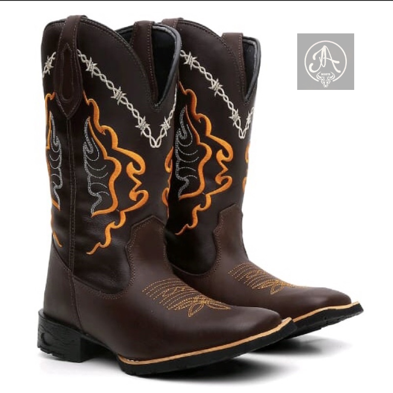 Bota Botina Texana  Unisex Arame Farpado