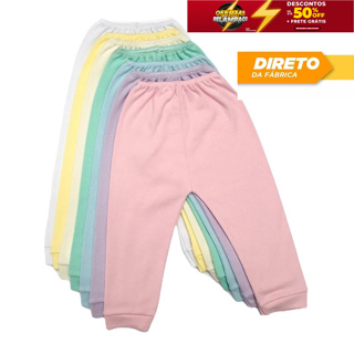 Mijão Culote Calça Sem Pé Pé com Punho Bebê Atacado 100% Algodão Barato em Oferta na Shopee