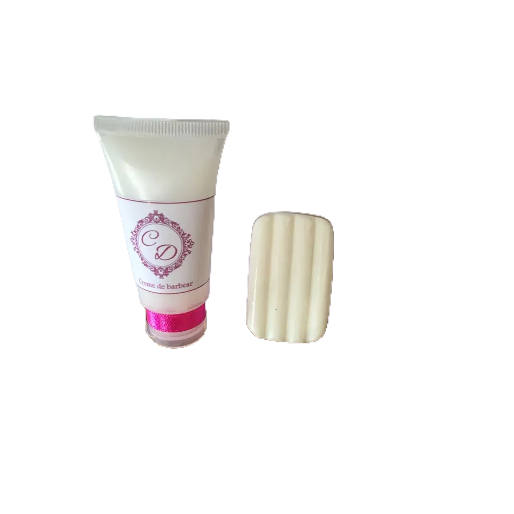 lembrancinha padrinho casamento  kit Sabonete em barra e Creme de barbear bisnaga 20g