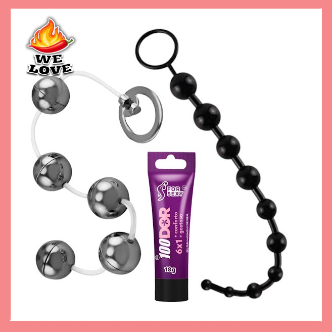 KIT Pompoarismo Plug Tailândes + Bolinha Tailandesa + Lubrificante Anal Sex Shop em Oferta na Shopee