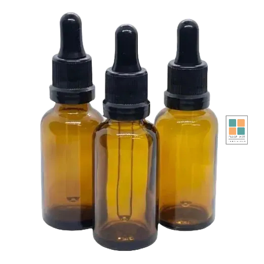 Frasco de Vidro Âmbar Com Conta Gotas 30ml (20 Unidades)