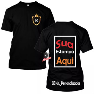 Camiseta Sua Estampa Logo Arte Personalizada com seu @
