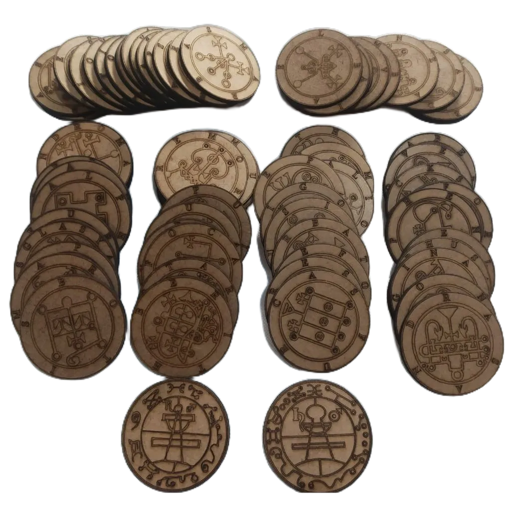 3 x Selos Goétia Sigilos goétia Salomão 5,5cm  LUCIFERIANOS lilith Lúcifer Leviathan baphomet leviata leviatã azazel