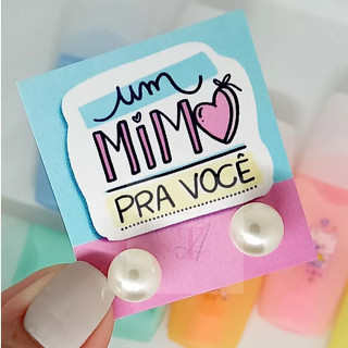 Kit Mimo 25 pares de brinco + 25 Tags + saquinhos um mimo pra voce