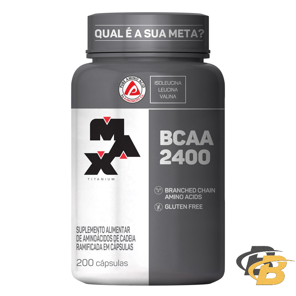 Aminoácido Bcaa 2400mg - 200 Cápsulas - Max Titanium