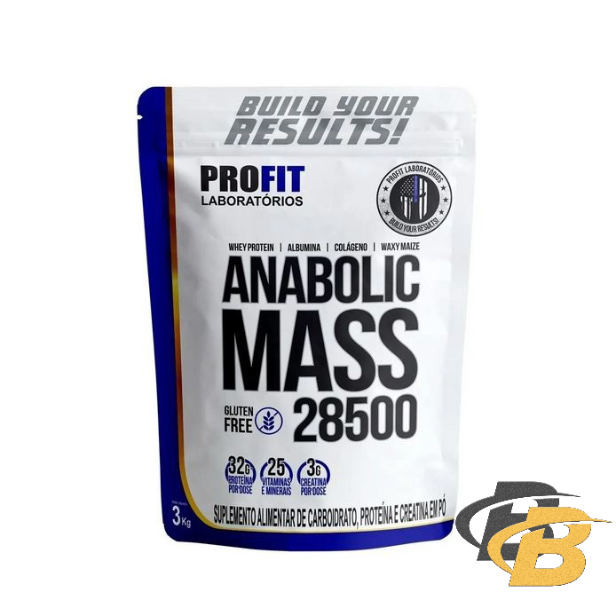 Hipercalórico Anabolic Mass 28500 3kg - Profit Labs - Health