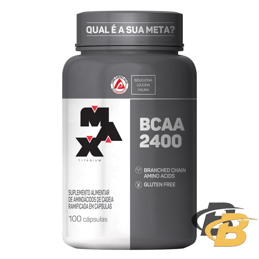 Aminoácido Bcaa 2400mg - 100 Cápsulas - Max Titanium - Health
