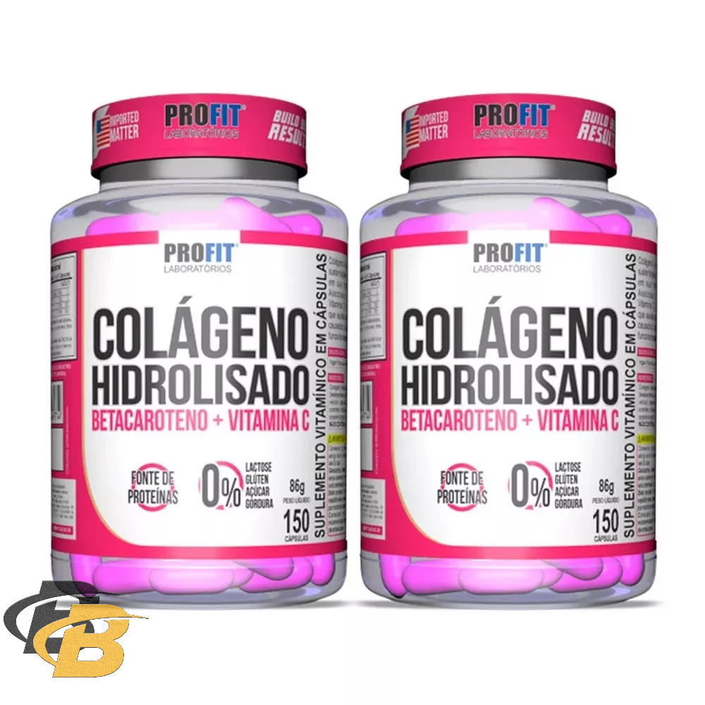 Kit 2x Colágeno Hidrolisado C/ Betacaroteno + Vit C Profit - Health