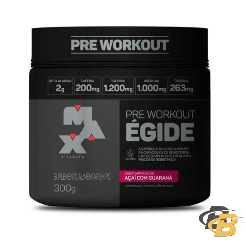 Égide Pré Treino 300g Beta Alanina Tirosina Max Titanium - Health