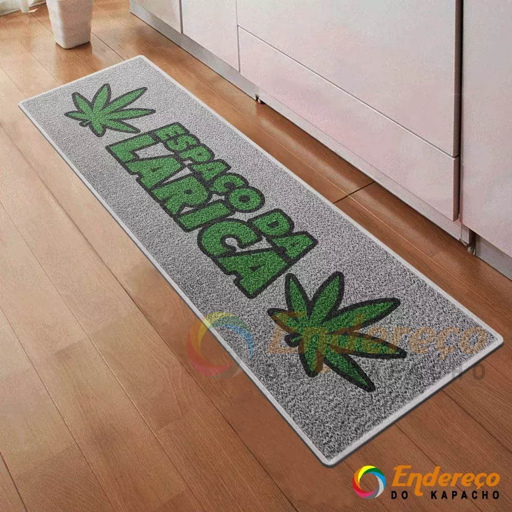 Tapete Cozinha Capacho Espaço da Larica 120x40 Maconha Baseado Decoração Porta Quarto