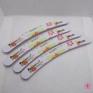 Lixa De Unha Polidora Profissional 100/180 Estampada Formato Banana Dafu