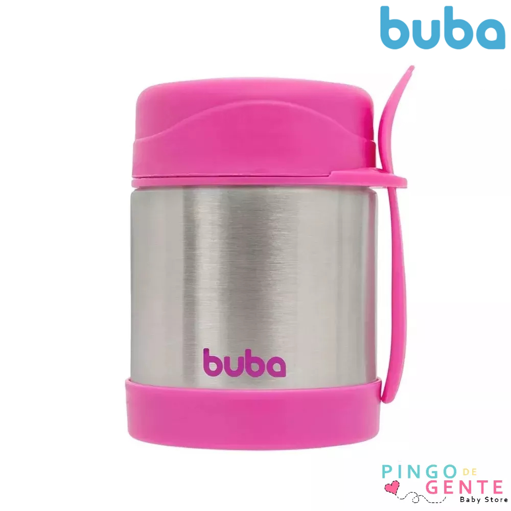 Pote Térmico Buba Inox Parede Dupla Infantil Bebê Menina