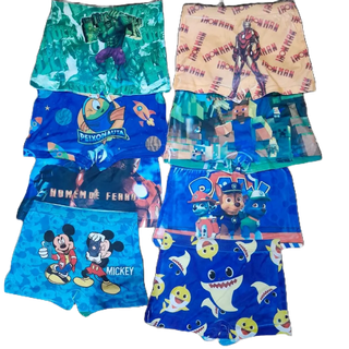Kit de 10 Cuecas Box Infantis de Personagens Sublimadas,(tam,unico,forma,pequena)