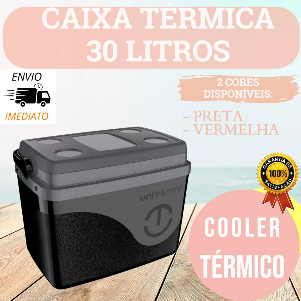 Caixa Térmica Cooler Termico 30 Litros Floripa Unitermi  Coller Termico