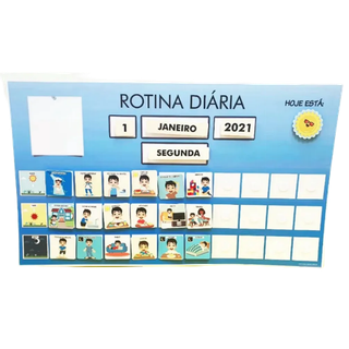 Rotina Visual Diária com Calendário e Identificação do Clima em Oferta na Shopee