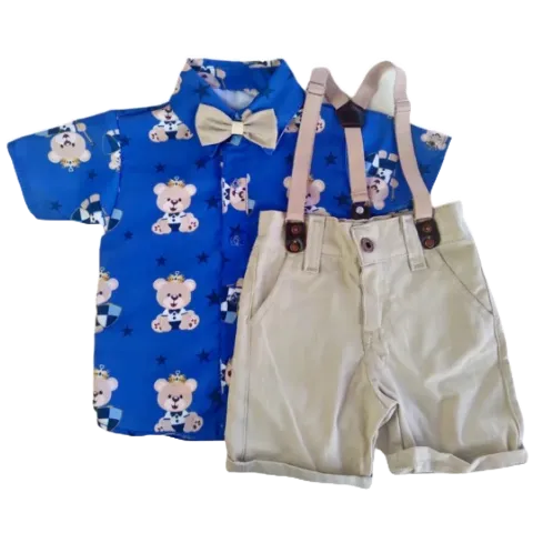 Conjunto tematico URSO PRINCIPE , infantil menino em Oferta na Shopee