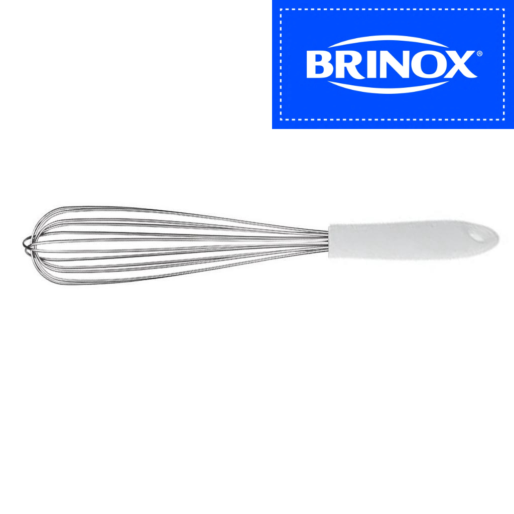 Batedor Manual 30 Cm Profissional Brinox Inox Cabo Plástico - Precision