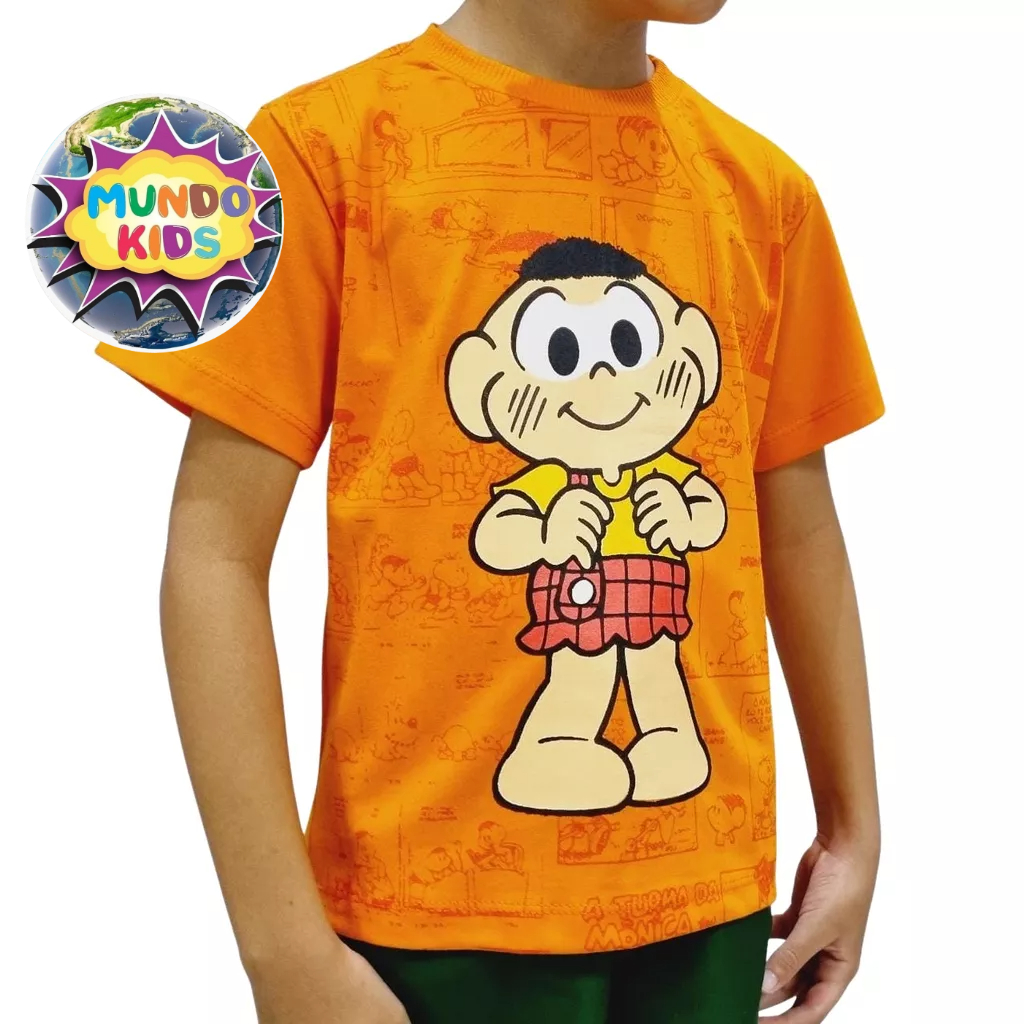 Camiseta Camisa Blusa Bebe E Infantil Cascão Turma Da Mônica Promoção