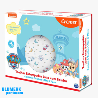 Toalha Patrulha Canina C/3 Unidades CREMER em Oferta na Shopee