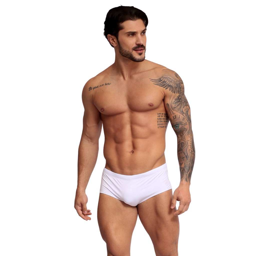 Sunga Sungão Branco Estampa Gel Garda Uomo