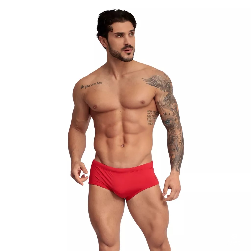 Sunga Sungão Vermelho Pimenta Estampa Gel Garda Uomo