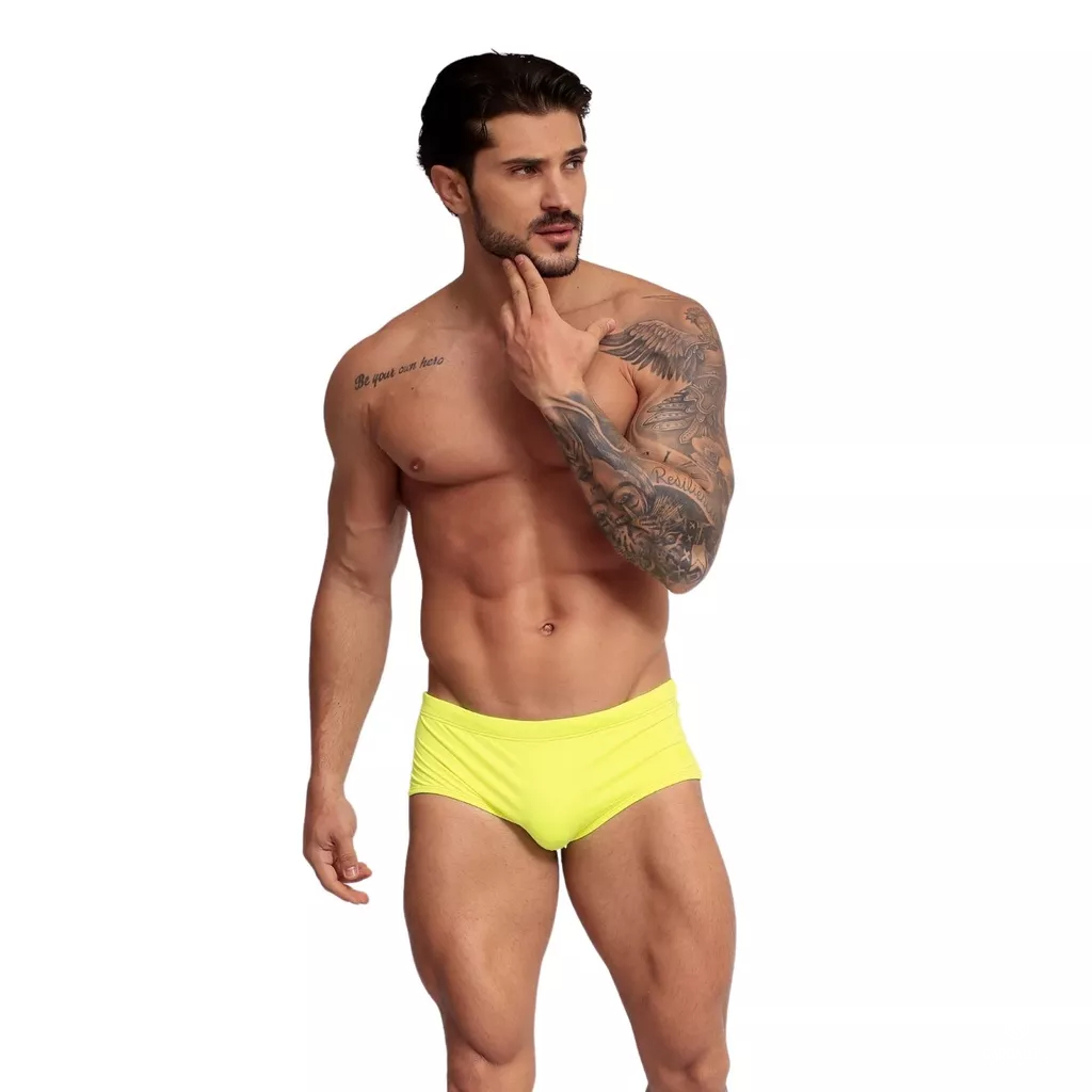 Sunga Sungão Amarelo Neon Estampa Gel Garda Uomo